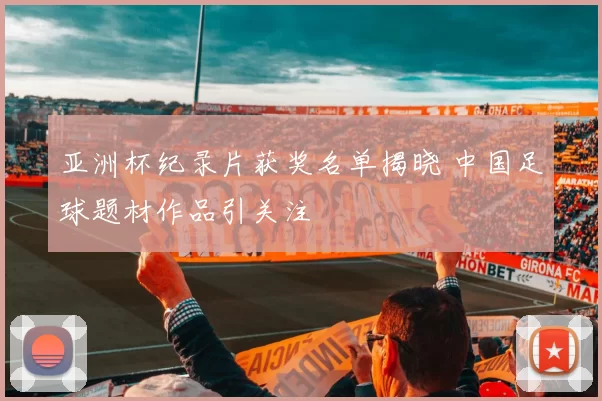 亚洲杯纪录片获奖名单揭晓 中国足球题材作品引关注