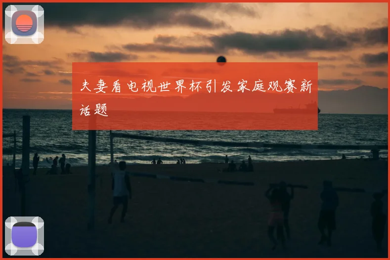 夫妻看电视世界杯引发家庭观赛新话题
