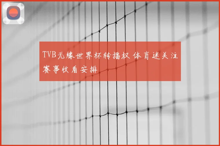 TVB无缘世界杯转播权 体育迷关注赛事收看安排